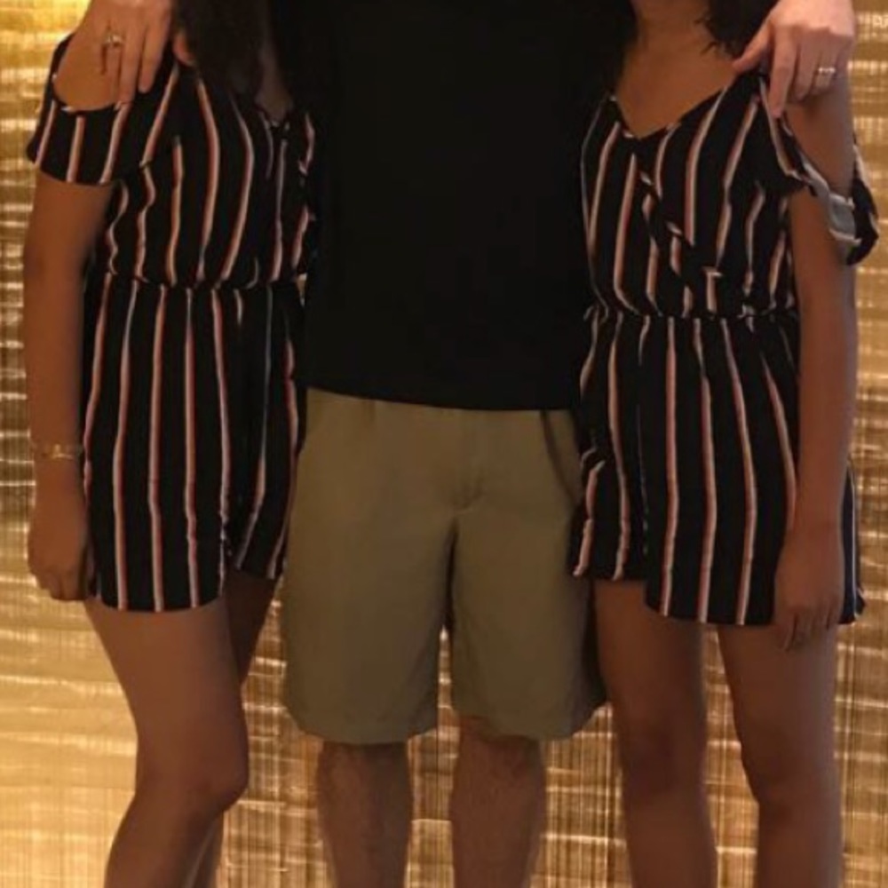 Cotton On Striped Off the Shoulder Romper